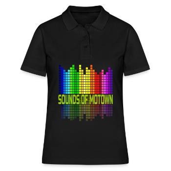 sounds, sounds of Motown, music, Detroit, great - Frauen Polo Shirt - Schwarz - Vorne - Ailine (174cm)