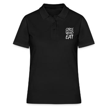 Girls who eat - Frauen Polo Shirt - Schwarz - Vorne - Ailine (174cm)