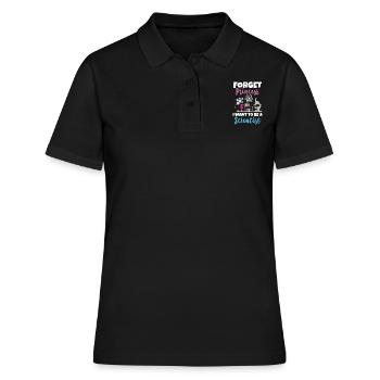 Scientist - Frauen Polo Shirt - Schwarz - Vorne - Ailine (174cm)