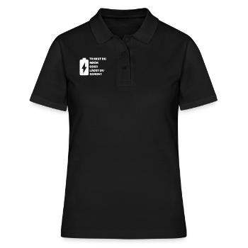 Tankst du noch oder lädst du schon? - Frauen Polo Shirt - Schwarz - Vorne - Ailine (174cm)