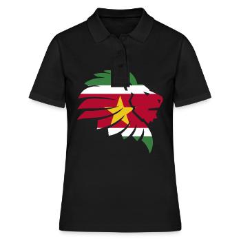 Suriname drapeau créoles Lachmon Sranan cadeau - Polo Femme - noir - Devant - Ailine (174cm)