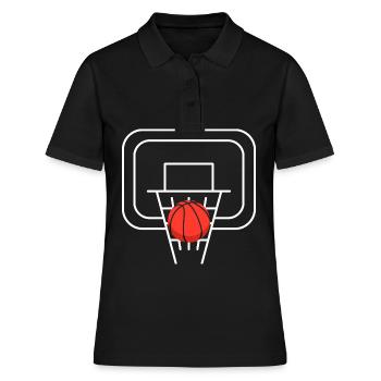 Basketball hoop with the ball - Women's Polo Shirt - black - Front - Ailine (174cm)