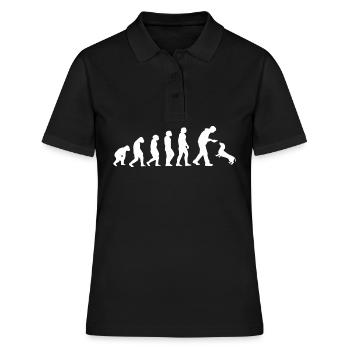 Evolution Dog Animal Badger Dachshund Dog - Women's Polo Shirt - black - Front - Ailine (174cm)