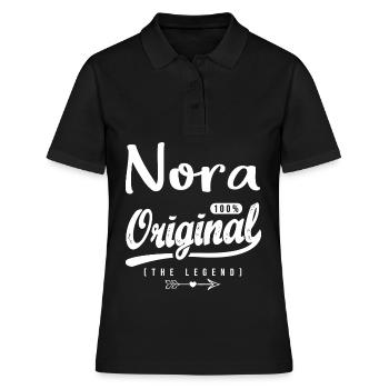 Nora ORIGINAL personalisiertes Hemd Arabischer Name Nora - Frauen Polo Shirt - Schwarz - Vorne - Ailine (174cm)