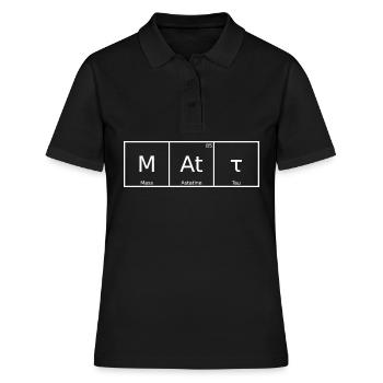 Nom mat Prénom Chimie Éléments du tableau périodique - Polo Femme - noir - Devant - Ailine (174cm)