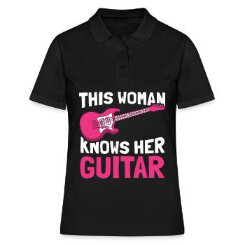 Guitare électrique Guitare électrique Guitariste Guitare - Polo Femme - noir - Devant - Ailine (174cm)