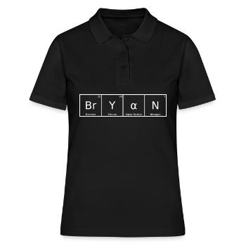 Bryan Name Vorname Chemie Periodensystem Elemente - Frauen Polo Shirt - Schwarz - Vorne - Ailine (174cm)