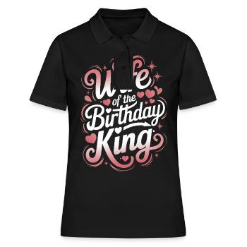Frau Ehefrau Partnerin Familie Verheiratet - Frauen Polo Shirt - Schwarz - Vorne - Ailine (174cm)