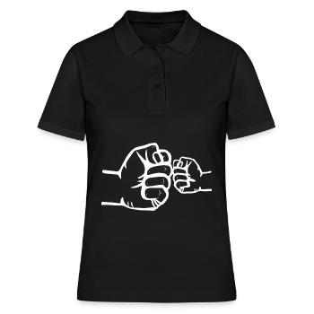 Vatertag Daddy Tochter Kind ich liebe Papa Dad - Frauen Polo Shirt - Schwarz - Vorne - Ailine (174cm)