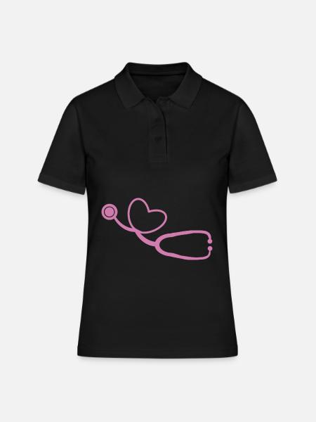 Médecin médecin médecin assistant médecin infirmier - Polo Femme - noir