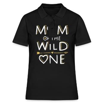 MOM du WILD ONE - Family Design (2/2) - Polo Femme - noir - Devant - Ailine (174cm)