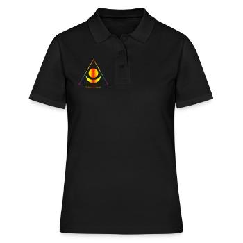 Tibetischer Buddhismus - Shambhala Symbol 4 - Frauen Polo Shirt - Schwarz - Vorne - Ailine (174cm)