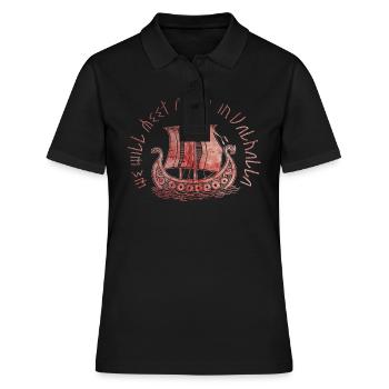 Viking Boat Rendez-vous au Valhalla 2 - Polo Femme - noir - Devant - Ailine (174cm)