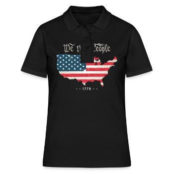 We the People - Founding Fathers Constitution - Women's Polo Shirt - black - Front - Ailine (174cm)