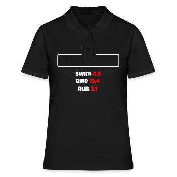 T shirt triathlon Distance S Noir - Polo Femme - noir - Devant - Ailine (174cm)