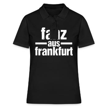 fanz aus Frankfurt – Deutschrock La Familia - Frauen Polo Shirt - Schwarz - Vorne - Ailine (174cm)