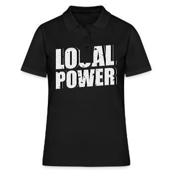 Puissance locale - Polo Femme - noir - Devant - Ailine (174cm)
