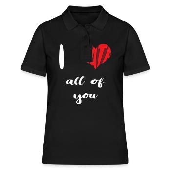 Hate All Of You Stop Hate Anti Hate - Women's Polo Shirt - black - Front - Ailine (174cm)