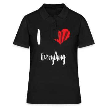Hate Everything Stop Hate Anti Hate - Women's Polo Shirt - black - Front - Ailine (174cm)