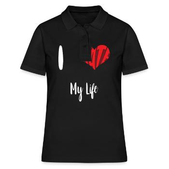 Hate Life Stop Hate Anti Hate - Women's Polo Shirt - black - Front - Ailine (174cm)