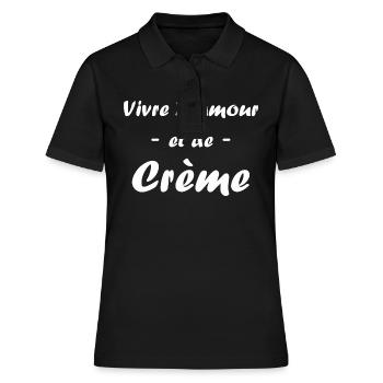 Humour crème fraiche - Polo Femme - noir - Devant - Ailine (174cm)
