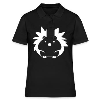 Igel - Frauen Polo Shirt - Schwarz - Vorne - Ailine (174cm)