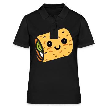 Ich liebe kleinen Burrito - Frauen Polo Shirt - Schwarz - Vorne - Ailine (174cm)