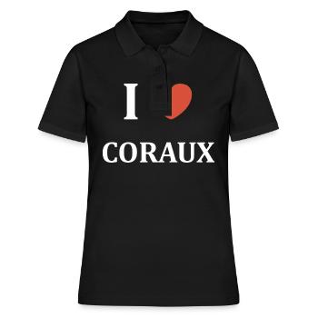I love coraux - Polo Femme - noir - Devant - Ailine (174cm)