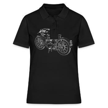 Croquis de moto - Polo Femme - noir - Devant - Ailine (174cm)