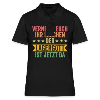 Lagergott Gabelstapler Staplerfahrer Logistiker La - Frauen Polo Shirt - Schwarz - Vorne - Ailine (174cm)