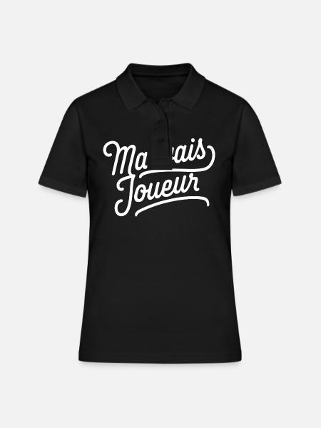 Mauvais joueur - Polo Femme - noir