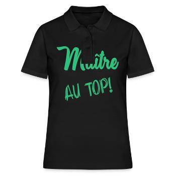 MASTER - Women's Polo Shirt - black - Front - Ailine (174cm)