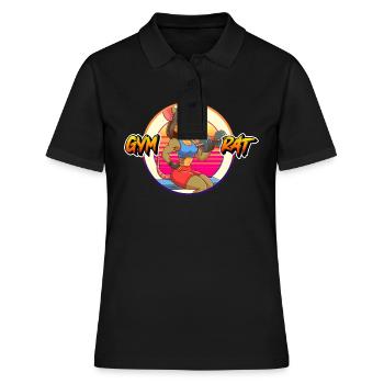 GYM RAT - Polo Femme - noir - Devant - Ailine (174cm)