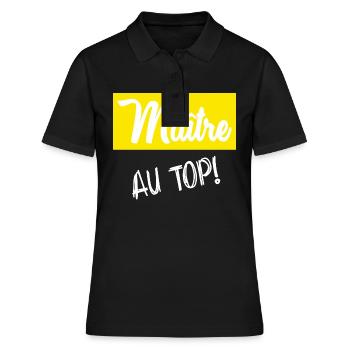 MASTER. MASTER. HUMOR - Women's Polo Shirt - black - Front - Ailine (174cm)