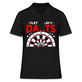 Dartspieler 180 Dart - Frauen Polo Shirt - Schwarz - Vorne - Ailine (174cm)