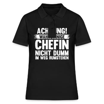 Arbeit Kollegen Büro Teamleiter Führungskraft Chef - Frauen Polo Shirt - Schwarz - Vorne - Ailine (174cm)