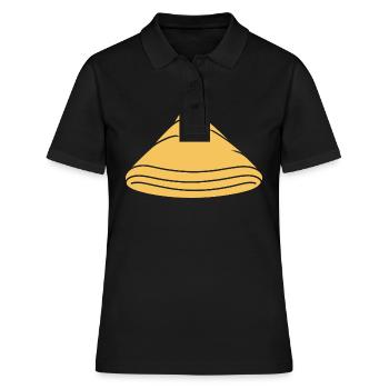 Crêpes Bretagne humour crêpe - Polo Femme - noir - Devant - Ailine (174cm)