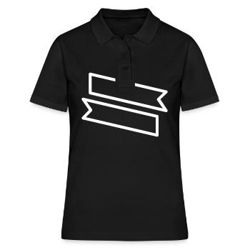 Bannière double - Polo Femme - noir - Devant - Ailine (174cm)