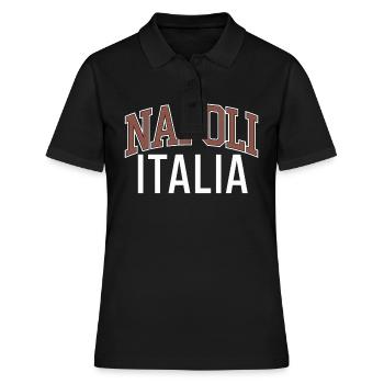 Neapel - Italien - Frauen Polo Shirt - Schwarz - Vorne - Ailine (174cm)