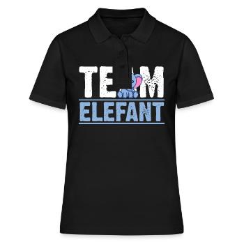 Elefant Elefanten - Frauen Polo Shirt - Schwarz - Vorne - Ailine (174cm)