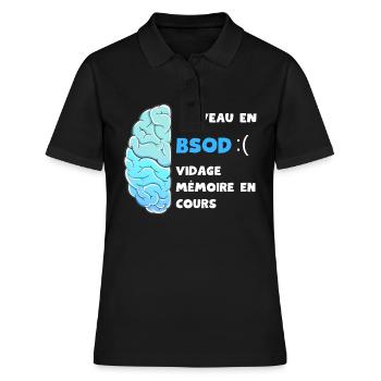 Vidage mémoire en cours. BSOD - Polo Femme - noir - Devant - Ailine (174cm)