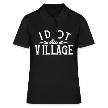 Idiot du village - Polo Femme - noir - Devant - Ailine (174cm)