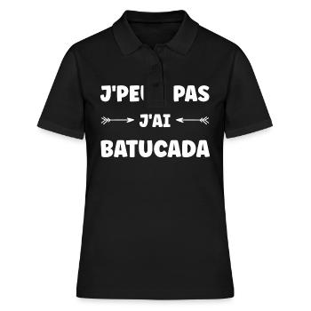 Humour tambour batucada - Polo Femme - noir - Devant - Ailine (174cm)