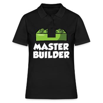Brick Builder Toys Blocks Clamping Blocks Bricks - Women's Polo Shirt - black - Front - Ailine (174cm)