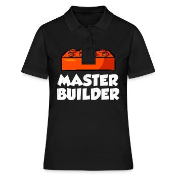 Brick Builder Toys Blocks Clamping Blocks Bricks - Women's Polo Shirt - black - Front - Ailine (174cm)