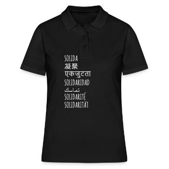 Don communautaire de cohésion solidaire - Polo Femme - noir - Devant - Ailine (174cm)