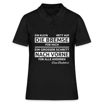 Busfahrer Schulbus Linienbus Omnibus Geschenk - Frauen Polo Shirt - Schwarz - Vorne - Ailine (174cm)