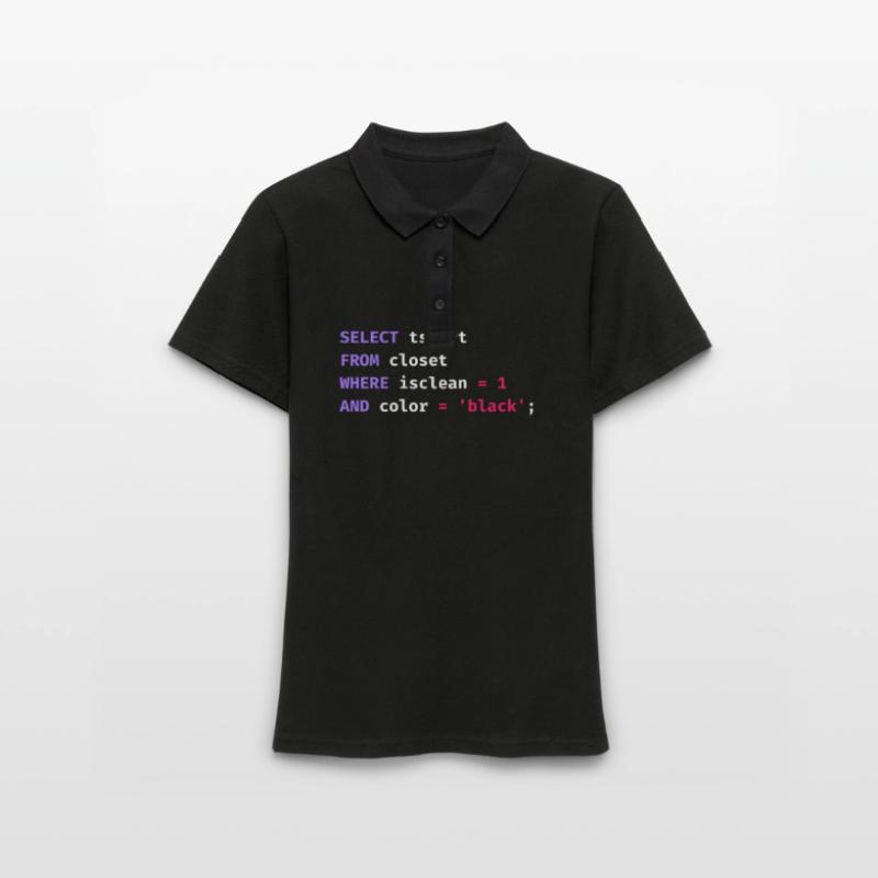 Programmierer Datenbank Wissenschaft Software Coder Lustig Frauen Polo Shirt