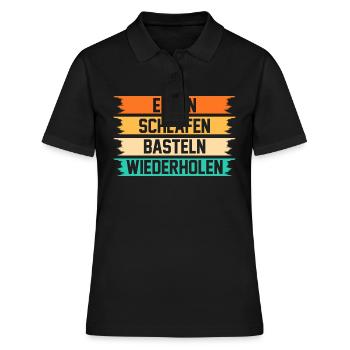 Bastler Basteln - Frauen Polo Shirt - Schwarz - Vorne - Ailine (174cm)