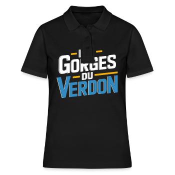 Les Gorges du Verdon - Polo Femme - noir - Devant - Ailine (174cm)
